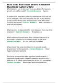 Nurs 1400 final exam review Answered Questions &lpar;Latest 2026&rpar;&period;