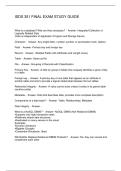 ISDS 351 FINAL EXAM STUDY GUIDE