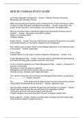 ISDS 351 EXAM -2 STUDY GUIDE