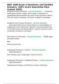 NSG 1400 Exam 3 Questions and Verified Answers&comma; 100- Score Guarantee Pass &lpar;Latest 2025&rpar;