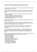 ISDS 351 FINAL EXAM REVIEW QUESTIONS