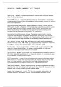 ISDS 351 FINAL EXAM STUDY GUIDE