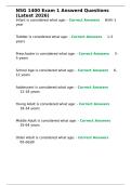 NSG 1400 Exam 1 Answerd Questions &lpar;Latest 2026&rpar;NSG 1400 Exam 1 Answerd Questions &lpar;Latest 2026&rpar;