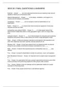ISDS 351 FINAL QUESTIONS & ANSWERS