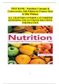 Nutrition&colon; Concepts & Controversies &lpar;16th Edition&rpar; &ndash; Frances Sizer & Ellie Whitney &vert; Complete Test Bank with Verified Answers