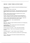 ISDS 351 - EXAM 1 PENG LIU STUDY GUIDE