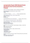 Jumpmaster Exam 2025 Newest Exam Questions And Correct Answers &vert; Passed