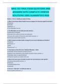 MHA 701 FINAL EXAM QUESTIONS AND ANSWERS WITH COMPLETE VERIFIED SOLUTIONS 100&percnt; GUARANTEED PASS