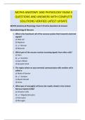 MCPHS ANATOMY AND PHYSIOLOGY EXAM 3 QUESTIONS AND ANSWERS WITH COMPLETE SOLUTIONS VERIFIED LATEST UPDATE