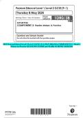 2025 Pearson Edexcel Level 1/Level 2 GCSE (9–1) MAY DRAMA COMPONENT 3: Theatre Makers in Practice QUESTION PAPER and MARK SCHEME MERGED