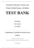 Essentials of Maternity&comma; Newborn&comma; and Women&rsquo;s Health Nursing 6th Edition - Test Bank by Susan Ricci&comma; Kyle Angotti&comma; Teresa Bell