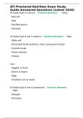 ATI Proctored Nutrition Exam Study Guide Answered Questions &lpar;Latest 2026&rpar;