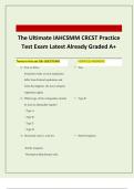The Ultimate IAHCSMM CRCST Practice Test Exam Latest Already Graded A&plus;