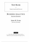 Business Analytics &lpar;2nd Edition&rpar; &ndash; James R&period; Evans &ndash; Complete Test Bank with Answers and Explanations