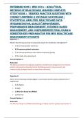 November 2025 &vert; WGU D514 &ndash; Analytical Methods of Healthcare Leaders Complete Study Guide &vert;  Verified Practice Questions with Correct Answers & Detailed Rationales &vert; Statistical Analysis&comma; Healthcare Data Interpretation&comma; Quality Improvement&comma; Performance Mea