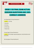ORGB 1135 FINAL EXAM ACTUAL 2025&sol;2026 QUESTIONS AND 100&percnt; CORRECT ANSWERS