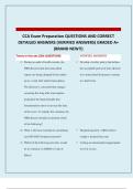 CCA Exam Preparation QUESTIONS AND CORRECT DETAILED ANSWERS &lpar;VERIFIED ANSWERS&rpar; GRADED A&plus; &lpar;BRAND NEW&excl;&excl;&rpar;