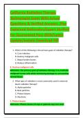 California Radiation Therapy Technologist Exam With Actual Questions & Verified Answers &comma;Plus Explained Rationales&sol;Expert Verified For Guaranteed Pass 2026&sol;Latest Update&sol;Instant Download Pdf