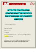 SEER- CTR COC PROGRAM STANDARDS ACTUAL 2025&sol;2026 QUESTIONS AND 100&percnt; CORRECT ANSWERS