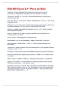 BIO 400 Exam 3 A&plus; Pass Verified