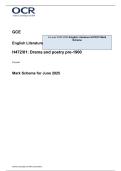 A-Level OCR 2025 English Literature Paper 1 Including Mark Scheme