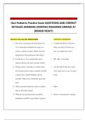 Hesi Pediatric Practice Exam QUESTIONS AND CORRECT DETAILED ANSWERS &lpar;VERIFIED ANSWERS&rpar; GRADED A&plus; &lpar;BRAND NEW&excl;&excl;&rpar;