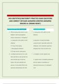 HESI OBSTETRICS&sol;MATERNITY PRACTICE EXAM QUESTIONS AND CORRECT DETAILED ANSWERS &lpar;VERIFIED ANSWERS&rpar; GRADED A&plus; &lpar;BRAND NEW&excl;&excl;&rpar;