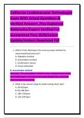 California Cardiovascular Technologist Exam With Actual Questions & Verified Answers &comma;Plus Explained Rationales&sol;Expert Verified For Guaranteed Pass 2026&sol;Latest Update&sol;Instant Download Pdf