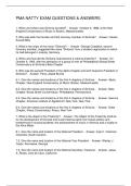 PMA NATTY EXAM QUESTIONS & ANSWERS