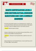 PACKAGE DEAL&colon;&colon;&colon; DANTE CERTIFICATION EXAMS ACTUAL 2025&sol;2026 &vert; Q&A 100&percnt; PASS