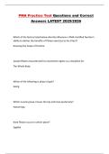 PMA Practice Test Questions and Correct Answers LATEST 2025&sol;2026