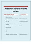 Maine Journeyman Plumbing Exam Questions and Correct Detailed Answers &lpar;Verified Answers&rpar; Graded A&plus; &lpar;Brand New&excl;&excl;&rpar;