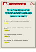 ES 200 FINAL EXAM ACTUAL 2025&sol;2026 QUESTIONS AND 100&percnt; CORRECT ANSWERS