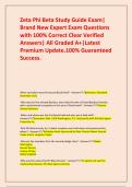 Zeta Phi Beta Study Guide Exam&vert; Brand New Expert Exam Questions with 100&percnt; Correct Clear Verified Answers&vert; All Graded A&plus;&vert;Latest Premium Update&period;100&percnt; Guaranteed Success&period;