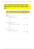 WGU C784 APPLIED HEALTHCARE STATISTICS FINAL  EXAM Questions & answers with complete solution -  2025