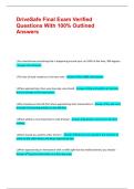 DriveSafe Final Exam Verified Questions With 100&percnt; Outlined Answers