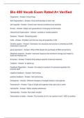 Bio 400 Vocab Exam Rated A&plus; Verified