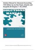 Solution Manual for Advanced Accounting&comma; 15th Edition by Joe Ben Hoyle&comma; Schaefer and Doupnik&vert; 9781264798483&vert; All Chapters 1-19&vert; LATEST