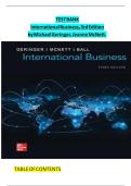TEST BANK for International Business&comma; 3rd Edition by Michael Geringer & Jeanne McNett &vert; Complete Chapters 1&ndash;15