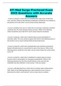 ATI Med Surge Proctored Exam 2025 Questions with Accurate Answers