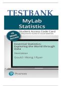 Essential Statistics 3rd Edition Gould&comma; Ryan & Wong Test Bank &vert; Complete Study Guide & Answers