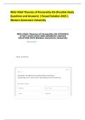WGU D564 EXAM &lpar;THEORIES OF PERSONALITY&rpar; Exam