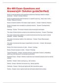 Bio 400 Exam Questions and Answers&vert;&vert;A&plus; Solution guide&lpar;Verified&rpar;