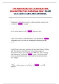 The Massachusetts Medication Administration Program &lpar;MAP&rpar; Exam 2025 &ndash; Complete Questions and Answers Study Guide