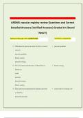 ARDMS vascular registry review Questions and Correct Detailed Answers &lpar;Verified Answers&rpar; Graded A&plus; &lpar;Brand New&excl;&excl;&rpar;