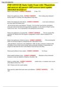 FMF OFFICER Study Guide Exam with 170questions and answers all answers 100&percnt;correct latest update 2024&sol;2025 RATED A&plus;
