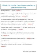 Calfornia C10 Electrical Exam Questions with Answers  &lpar;100&percnt; Correct Answers&rpar; 