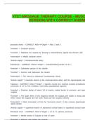 VTCT MASSAGE THERAPY COURSE - MUSCLES &lpar;LEVEL 3 VERSION&rpar; WITH CORRECT ANSWERS