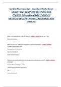 Cardiac Pharmacology Test 3 &ndash; Nagelhout &vert; Advanced Nursing Pharmacology