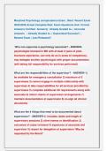 Maryland Psychology Jurisprudence Exam &comma; Most  Recent Exam   2025&sol;2026 Actual Complete Real  Exam Questions And  Correct  Answers &lpar;Verified  Answers&rpar;  Already Graded A&plus; &vert; Accurate  Answers   &vert; Already Graded A&plus; &vert; Guaranteed Success&excl;&excl;  &vert;  Newest Exam &vert; Jus